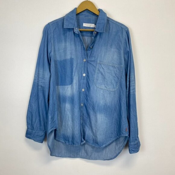 NWT Seafolly Chambray Denim Button Down Shirt - Picture 1 of 12